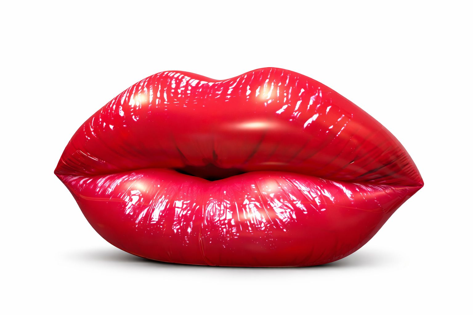 Labios gigantes rojos